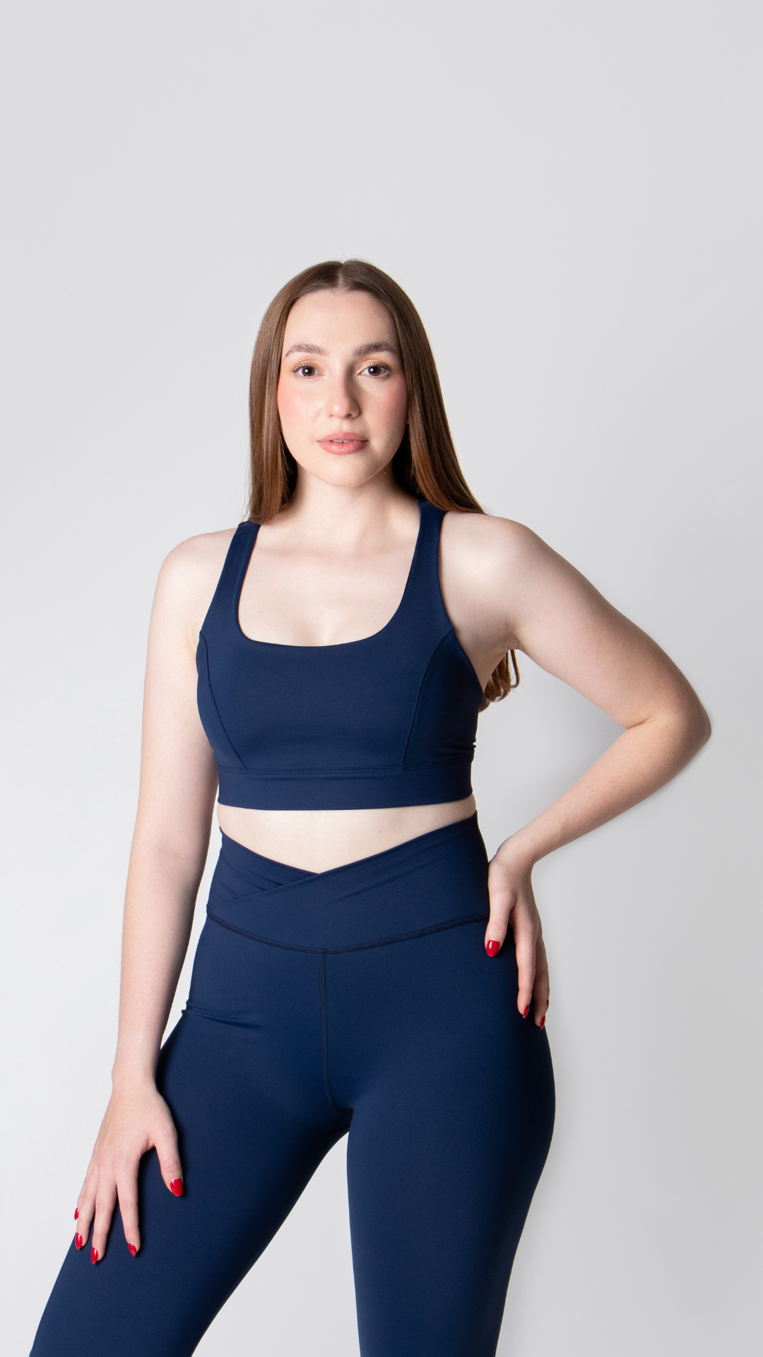 Legging flare con pretina cruzada