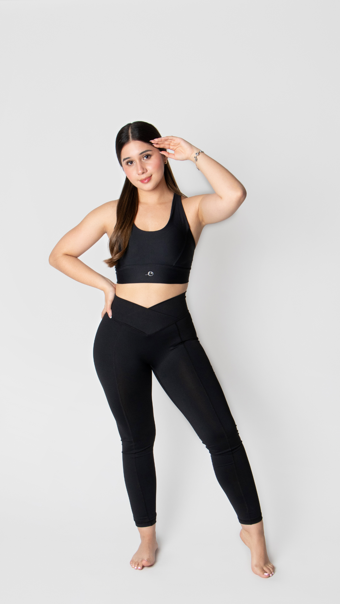 Legging con pretina cruzada