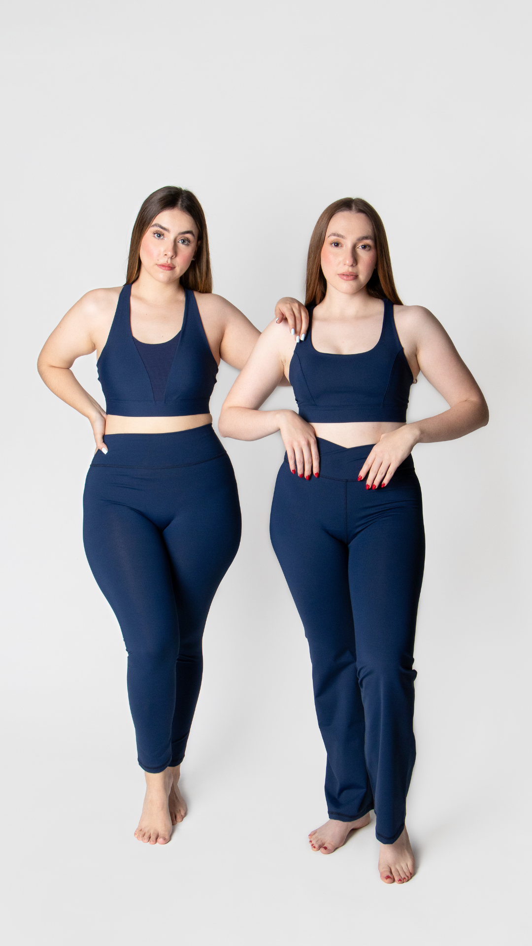 Legging flare con pretina cruzada